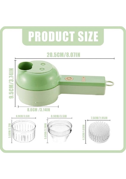 1 Pc Rastgele Kesici Sebze Kesici Seti 4 In 1 El Elektrikli Dayanıklı Biber Sebze Kırıcı Mutfak Aracı USB Şarj Zencefil Ezici Makinesi (Yurt Dışından) fırsatları