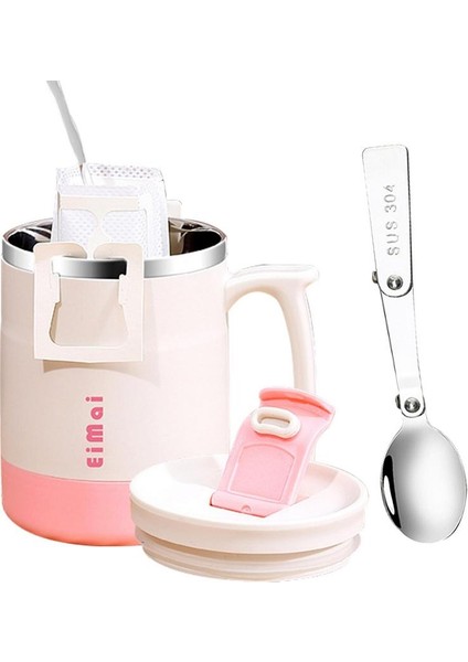 Paslanmaz Çelik Kahve Kupa Yalıtımlı Kupa Kapaklı Kaşık Çift Duvar Isıya Dayanıklı Çıkarılabilir Taban Kahve Kadehi Drinkware (Yurt Dışından) fiyatları