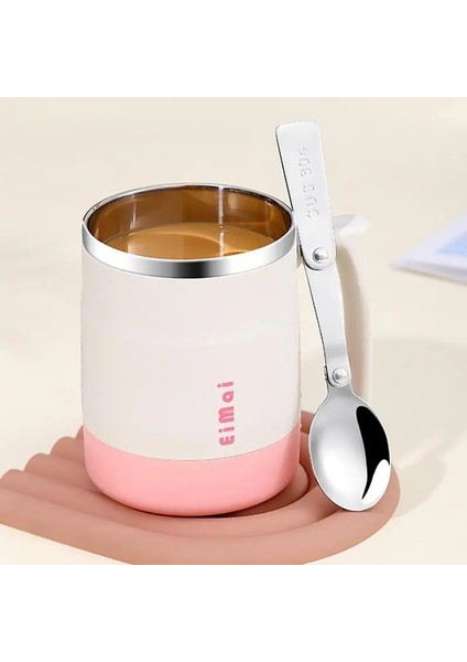 Paslanmaz Çelik Kahve Kupa Yalıtımlı Kupa Kapaklı Kaşık Çift Duvar Isıya Dayanıklı Çıkarılabilir Taban Kahve Kadehi Drinkware (Yurt Dışından) fırsatları