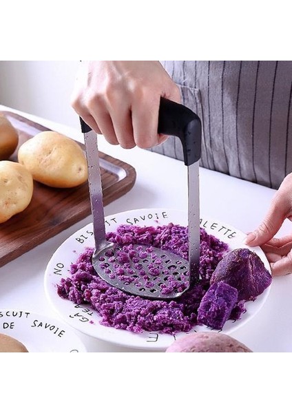 Siyah Paslanmaz Çelik Patates Püresi Ezici Sıkılmış Patates Ezici Meyve ve Sebze Araçları Mutfak Alet Aksesuarları Mutfak Eşyaları (Yurt Dışından) fırsatları