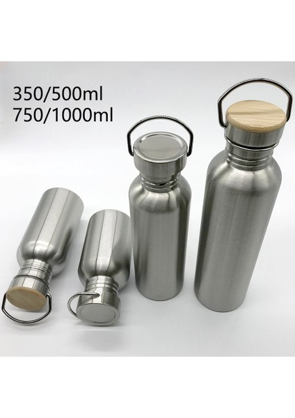 Bambu Kapaklı Şişe 1000ML Taşınabilir Paslanmaz Çelik Su Şişesi Kulplu 1000ML/500ML/350ML Spor Mataraları Seyahat Bisiklete Binme Yürüyüş Kamp Bisiklet Şişesi (Yurt Dışından) fiyatları