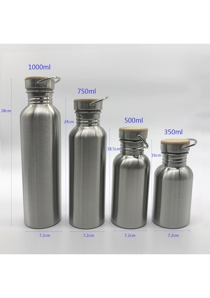 Bambu Kapaklı Şişe 1000ML Taşınabilir Paslanmaz Çelik Su Şişesi Kulplu 1000ML/500ML/350ML Spor Mataraları Seyahat Bisiklete Binme Yürüyüş Kamp Bisiklet Şişesi (Yurt Dışından) modelleri