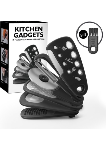 6 Adet Bir Set Istiflenebilir Mutfak Aletleri 6 Adet Kavun Peynir Şekillendirici Vanilya Pizza Kesici Sarımsak Öğütücü Konserve Açacağı Meyve ve Sebze Ev Aletleri (Yurt Dışından)