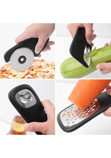 6 Adet Bir Set Istiflenebilir Mutfak Aletleri 6 Adet Kavun Peynir Şekillendirici Vanilya Pizza Kesici Sarımsak Öğütücü Konserve Açacağı Meyve ve Sebze Ev Aletleri (Yurt Dışından)