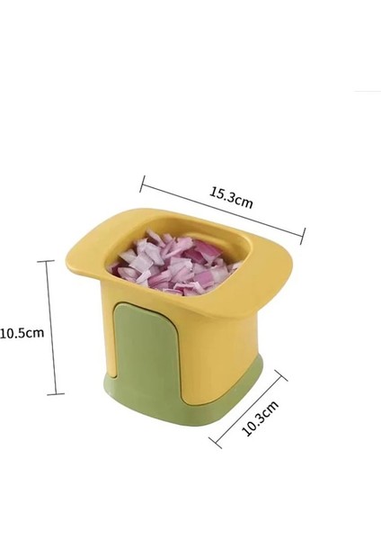 Sarı Holaroom Çok Fonksiyonlu Sebze Doğrama Havuç Patates Soğan Sebze Doğranmış Kesici Pratik El Basınç Dilimleme Mutfak Aracı (Yurt Dışından) indirimleri