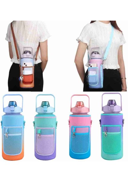 STRAP-120CM Taşınabilir Yarım Galon Su Şişesi Kılıfı Kol Spor Yalıtım Su Şişesi Kılıfı Askı Cep Telefonu Tutucu Şişe Çantası ile Kapakları (Yurt Dışından) fırsatları