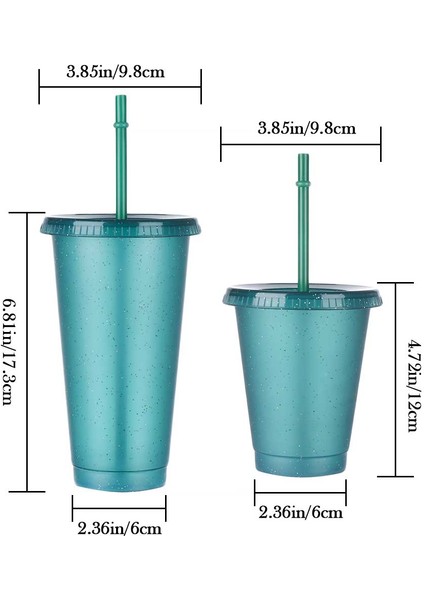 Açık YEŞIL-710ML 470-700ML Yeniden Kullanılabilir Flaş Toz Pipetler Kapaklı Bardak Içme Suyu Şişeleri Sert Plastik Açık Spor Kahve Kupaları Sızdırmaz Drinkware (Yurt Dışından)