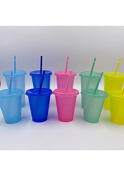 Açık YEŞIL-710ML 470-700ML Yeniden Kullanılabilir Flaş Toz Pipetler Kapaklı Bardak Içme Suyu Şişeleri Sert Plastik Açık Spor Kahve Kupaları Sızdırmaz Drinkware (Yurt Dışından)