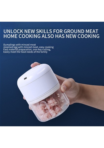 Mavi 100 ml Çok Fonksiyonlu Ezilmiş Zencefil Sebze Kırıcı Elektrikli Mutfak Robotu Sağlam Dayanıklı Mini Sarımsak Kıyıcı USB Şarj Edilebilir (Yurt Dışından) fiyatları