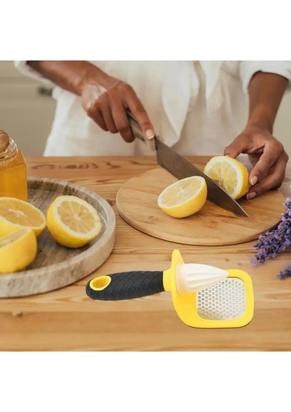 Sarı Manuel Limon Sıkacağı Mini Blender Alüminyum Alaşımlı El Preslenmiş Portakal Meyve Sıkacağı Taşınabilir Pratik Mutfak Aletleri Aksesuarları (Yurt Dışından)