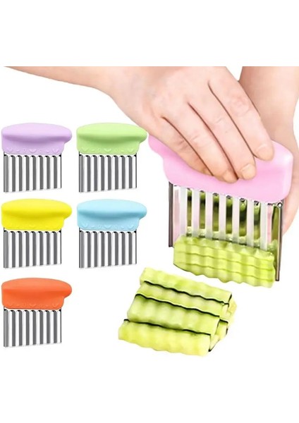 Dalgalı Patates Dilim Buruşuk Patates Kızartması Salata Kesici Patates Doğrayıcı Dilim Bıçağı Paslanmaz Çelik Buruşuk Kesiciler Taşınabilir Dilimleme (Yurt Dışından) fiyatları