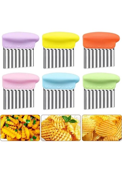 Dalgalı Patates Dilim Buruşuk Patates Kızartması Salata Kesici Patates Doğrayıcı Dilim Bıçağı Paslanmaz Çelik Buruşuk Kesiciler Taşınabilir Dilimleme (Yurt Dışından) modelleri