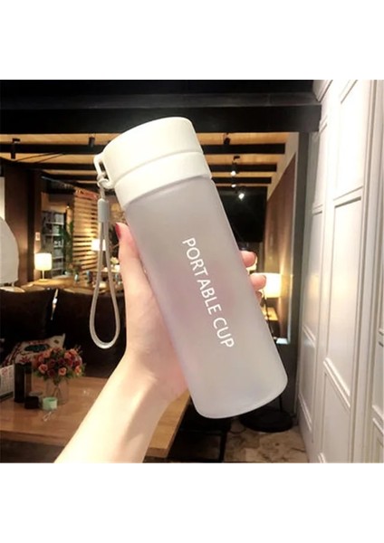 Buzlu Beyaz 800 ml 800 ML/600 ml Büyük Kapasiteli Spor Meyve Limon Suyu Içme Şişesi Demlik Temizle Taşınabilir Plastik Su Şişesi (Yurt Dışından)