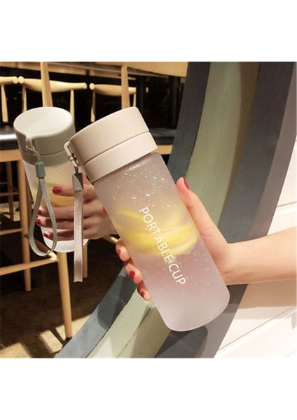 Buzlu Beyaz 800 ml 800 ML/600 ml Büyük Kapasiteli Spor Meyve Limon Suyu Içme Şişesi Demlik Temizle Taşınabilir Plastik Su Şişesi (Yurt Dışından)