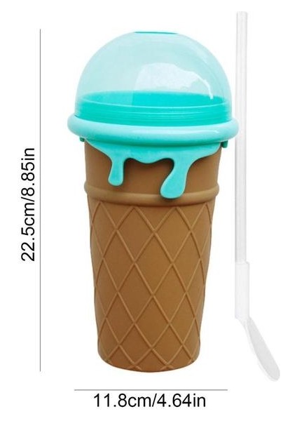 B 500 ml Sihirli Sallayarak Sıkılabilir Bardak Dondurma Yapma Makinesi Yaz Silikon Sıkılabilir Bardak Dıy Milkshake Şişe Makinesi Su Şişesi Soğutma Bardak (Yurt Dışından)