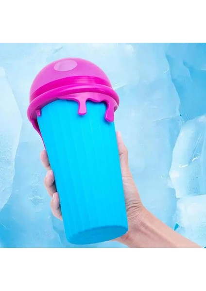 B 500 ml Sihirli Sallayarak Sıkılabilir Bardak Dondurma Yapma Makinesi Yaz Silikon Sıkılabilir Bardak Dıy Milkshake Şişe Makinesi Su Şişesi Soğutma Bardak (Yurt Dışından)