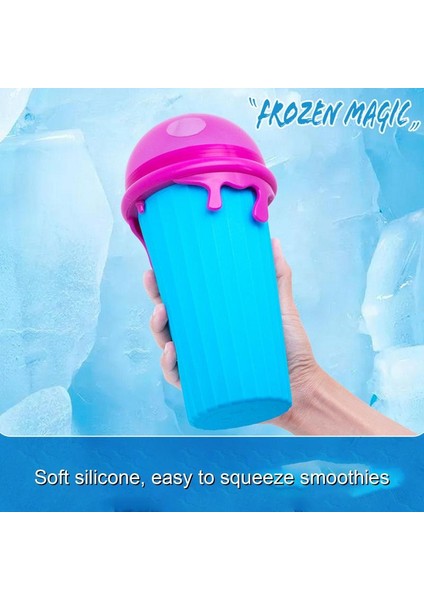 B 500 ml Sihirli Sallayarak Sıkılabilir Bardak Dondurma Yapma Makinesi Yaz Silikon Sıkılabilir Bardak Dıy Milkshake Şişe Makinesi Su Şişesi Soğutma Bardak (Yurt Dışından)