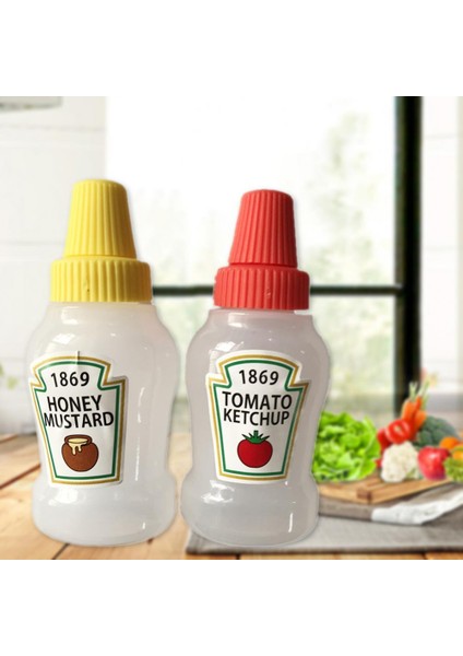 2 Adet 2 Adet Mini Kiler Konteyner Iyi Sızdırmazlık Performansı Abs Domates Sosu Şişesi Taşınabilir Küçük Sos Kabı (Yurt Dışından)