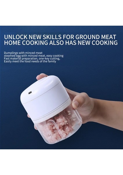 Beyaz 100 ml Taşınabilir Elektrikli Sarımsak Ezici Makinesi Mutfak Gıda Parçalayıcı USB Şarjlı Kıyma Makinesi Sebze Kesicisi Mutfak Aksesuarları (Yurt Dışından) indirimleri
