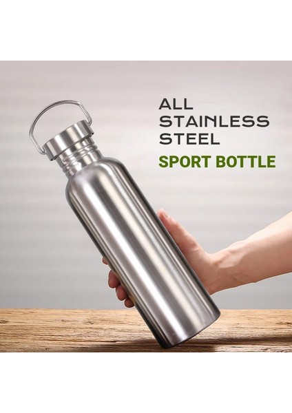 Paslanmaz Kapaklar 1000ML Paslanmaz Çelik Su Şişesi 1000 750 500ML Büyük Ağızlı Bisiklet Yürüyüş Su Şişesi Drinkware Kapaklı Spor Şişe Şişeleri (Yurt Dışından) fiyatları