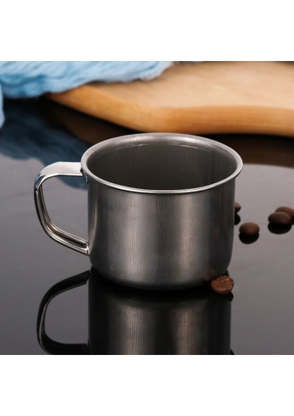 Stil 1 200ML Mini Paslanmaz Çelik Kulplu Bardak Taşınabilir Kahve Kupa Bira Çay Suyu Içme Bardağı Açık Seyahat Kamp Su Şişesi (Yurt Dışından)