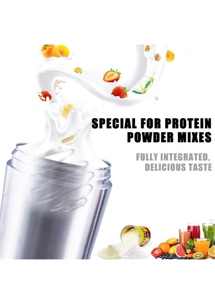 Gümüş 750 ml Paslanmaz Çelik Protein Shaker Fincan Taşınabilir Fitness Spor Kupa Beslenme Blender Fincan Su Şişeleri Vakum Yalıtım Su Bardağı (Yurt Dışından) fırsatları