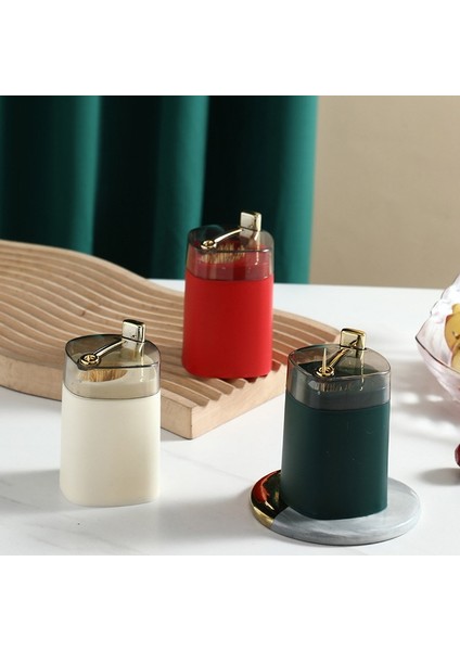 Pembe 1 Adet Otomatik Kürdan Kutusu Yaratıcı Basın Tabelası Ev Kürdan Depolama Kavanoz Otel Restoran Organizasyon Şişe (Yurt Dışından)