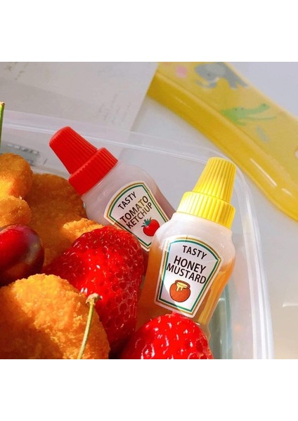 2 Adet Şişe Hujiao Mini Çeşni Sıkılabilir Şişe Salata Sosu Ketçap Sıkılabilir Kavanoz Konteyner Plastik Taşınabilir Yemek Kabı (Yurt Dışından) fiyatları