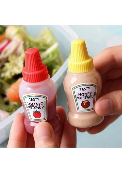 2 Adet Şişe Hujiao Mini Çeşni Sıkılabilir Şişe Salata Sosu Ketçap Sıkılabilir Kavanoz Konteyner Plastik Taşınabilir Yemek Kabı (Yurt Dışından) modelleri