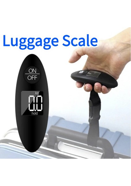 40 KG/100G Taşınabilir El Bagaj Seyahat Ağırlık Steelyard Asılı Seyahat Ölçeği LCD Dijital Elektronik Mini Bagaj Ölçeği (Yurt Dışından)