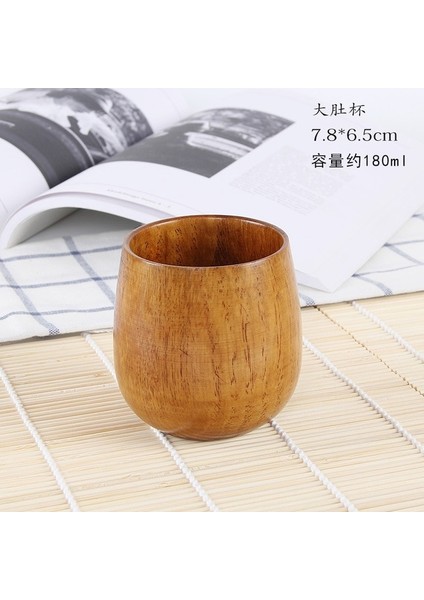 180ML 201-300ML 9 Stilleri Hünnap Ahşap El Yapımı Su Kahve Kupa Bardak Çay Bira Suyu Süt Kupalar Içecek Kulplu Bardaklar Kahve Bira Kupa Retro Hediye (Yurt Dışından)