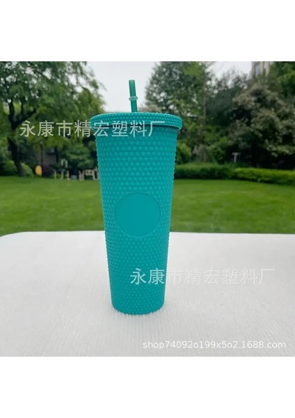 Style-G 550ML 710ML Çift Katmanlı Kahve Fincanı Kapaklı Samanlı Elektroliz Durian Fincan 24OZ Elmas Kravat Glitter Fincan Soğuk Içecek Bardak Şişe (Yurt Dışından) fiyatları