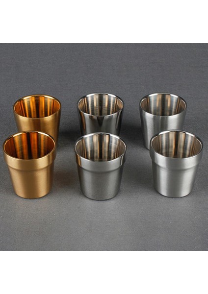 201 260 ml 2 Bira Kupası Çift Duvar Kahve Şarap Bira Paslanmaz Çelik Kupalar Bardak Tumbler Bar Drinkware (Yurt Dışından)