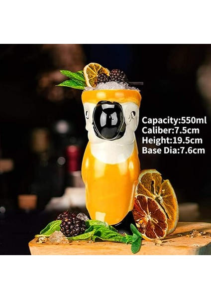 H1 550ML 175-750ML Hawaii Seramik Tiki Kupa Yaratıcı Porselen Bira Şarap Sürahisi Parti Kokteyl Cam Bardak Bar Aracı (Yurt Dışından)
