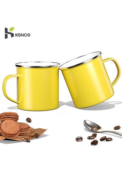 Beyaz Saf Renk Emaye Kupa Vintage Kahve Fincanı Seyahat Çay Bardağı Su Süt Bardak Taşınabilir Kamp Kulplu Kupalar Mutfak Drinkware (Yurt Dışından) fiyatları