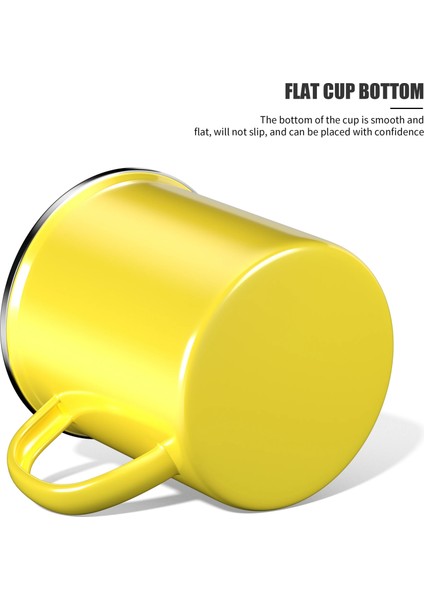 Beyaz Saf Renk Emaye Kupa Vintage Kahve Fincanı Seyahat Çay Bardağı Su Süt Bardak Taşınabilir Kamp Kulplu Kupalar Mutfak Drinkware (Yurt Dışından) fırsatları