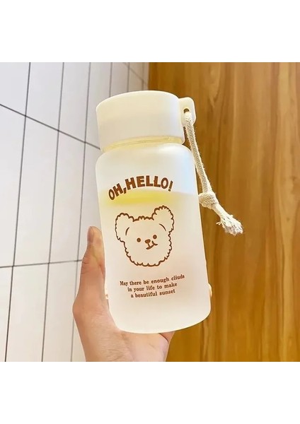 500ML-BUZLU Merhaba 2.0l 2000ML Büyük Kapasiteli Su Şişesi Saman Bardak Zaman Ölçeği Açık Spor Su Şişesi Plastik Su Bardağı Öğrenci Çift Fincan Su Isıtıcısı (Yurt Dışından)