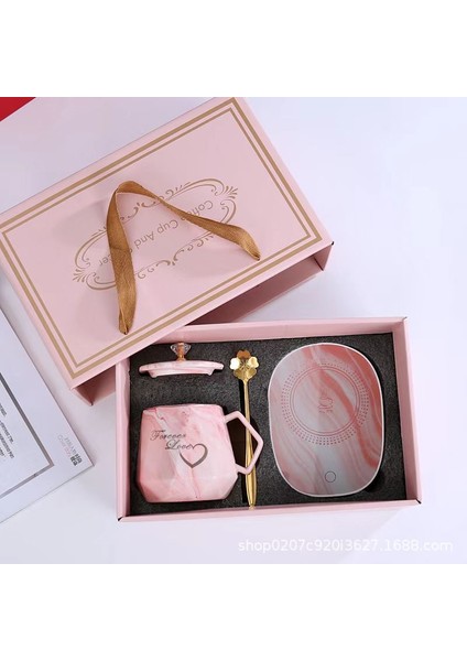 Hediye Kutusu Seti 4 301-400 ml Yaratıcı Hediye Seramik Kapaklı Kupalar Kahve Fincanı USB Coaster Isıtıcı Ped Sabit Sıcaklık Isıtma Süt Çay El Yapımı Termo Kupa (Yurt Dışından) indirimleri