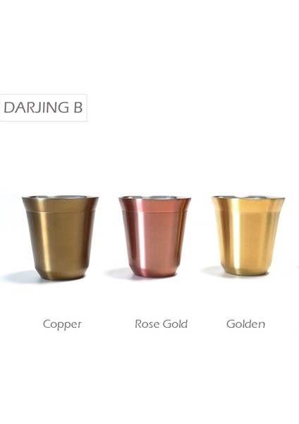 Bakır 80ML Termal Kupa Kahve Paslanmaz Çelik Bardak 80/160ML Yeniden Kullanılabilir Kupalar Espresso Latte Bira Bardakları Renkli Cam Tumbler Isıya Dayanıklı 1 Adet (Yurt Dışından)
