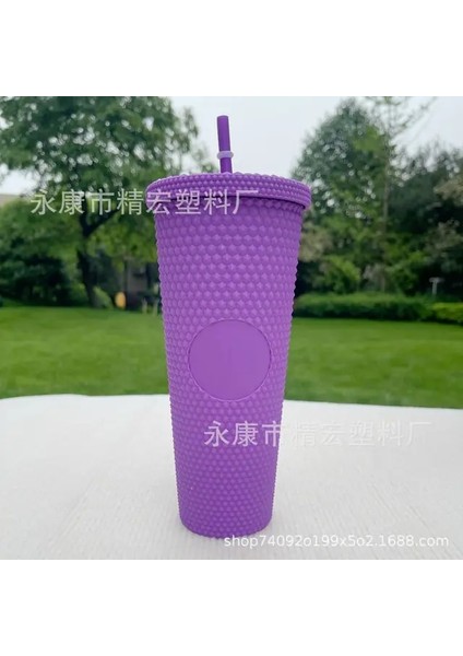 Style-E 550ML Durian Kupası 710ML Kapaklı ve Samanlı Kahve Fincanı Yaz Soğuk Su Kupa Bardak Samanlı Bardak Elmas Radyant Tanrıça Bardak (Yurt Dışından)