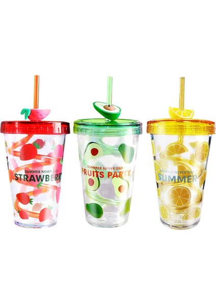 Yeşil 401-500 ml Plastik Içme Bardakları Seti Ev Yeniden Kullanılabilir Bardak Kapaklı Saman 401-500 ml Şeffaf Plastik Içme Bardağı Kırmızı/sarı/yeşil (Yurt Dışından) modelleri