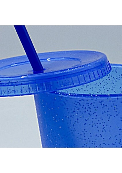 S5 9.8X6X17.3 cm Payetli Glitter Saman Bardak Yeniden Kullanılabilir Gıda Sınıfı Hasır Kapaklı Kupalar Plastik Bardak Mat Kahve Suyu Süt Çay Içme Şişesi (Yurt Dışından)