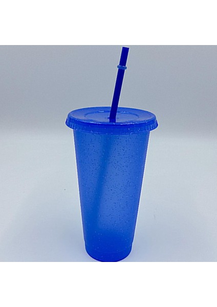 S5 9.8X6X17.3 cm Payetli Glitter Saman Bardak Yeniden Kullanılabilir Gıda Sınıfı Hasır Kapaklı Kupalar Plastik Bardak Mat Kahve Suyu Süt Çay Içme Şişesi (Yurt Dışından)