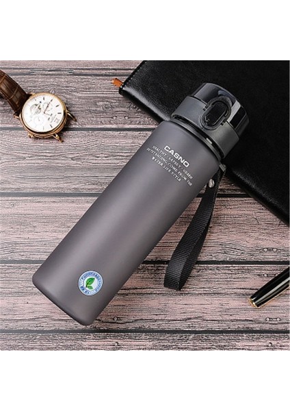 Siyah 560ML 400/560ML Taşınabilir Spor Su Şişesi Bpa Ücretsiz Sızdırmaz Spor Salonu Şişe Içecek Kupaları (Yurt Dışından)