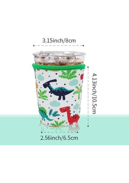 Çiçek Şeker Kafatası Yeniden Kullanılabilir Buzlu Kahve Kol Kupası Soğuk Içecekler Için Izolatör Içecekler ve Çoğu Kahve Için Neopren Tutucu 16-18OZ Bardaklar (Yurt Dışından)
