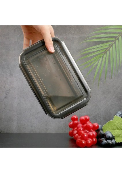 Dikdörtgen 2800ML Taşınabilir Mikrodalgada Öğle Yemeği Kutusu 316 Gıda Sınıfı Paslanmaz Çelik Taze Tutma Öğrenci Öğle Yemeği Kutusu Buzdolabı Saklama Kutusu (Yurt Dışından) fırsatları