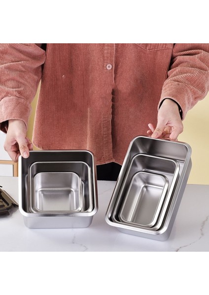 Dikdörtgen 2800ML Taşınabilir Mikrodalgada Öğle Yemeği Kutusu 316 Gıda Sınıfı Paslanmaz Çelik Taze Tutma Öğrenci Öğle Yemeği Kutusu Buzdolabı Saklama Kutusu (Yurt Dışından) indirimleri