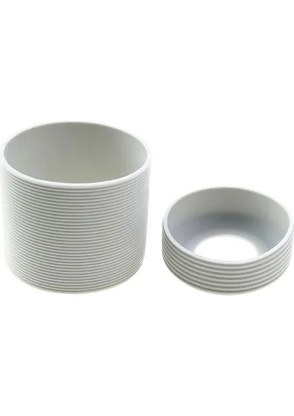 Gri Silikon Dünya 2 Adet/takım 8.0 cm Silikon Kap Kapağı 80 mm Fincan Alt Koruyucu Kapak Fincan Kılıfı Kaymaz Isı Yalıtım Kabı Kapağı (Yurt Dışından)