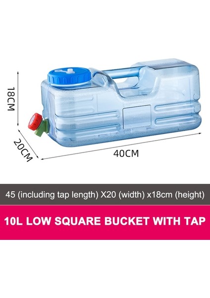 10L Açık Su Varil Kovası Taşınabilir Piknik Su Deposu Konteyner Musluk ile Kamp Piknik Yürüyüş Kapasiteli Açık Malzemeleri (Yurt Dışından)