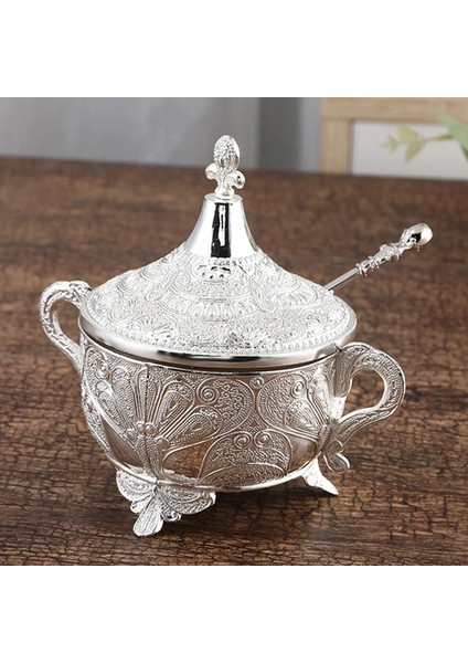 Gümüş Baharat Baharat Kavanozları Tuz ve Kapak Kazımayı Retro Tarzı Biber Baharat Kavanoz Alaşım Organizatör Barbekü Çeşni Mutfak Gadget Aracı (Yurt Dışından)